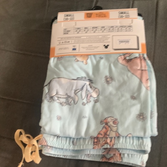 NWT Disney Winnie the Pooh Blue Sleep Pants Unisex - Picture 2 of 7